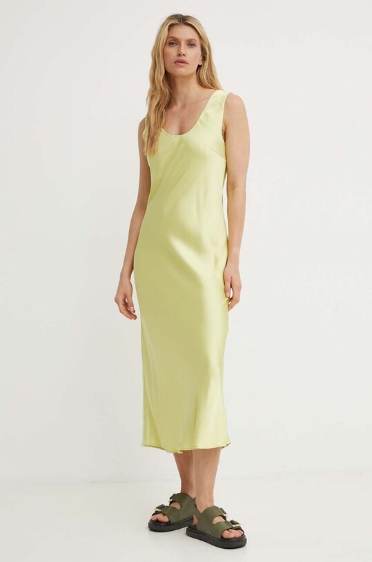 Φόρεμα Samsoe Samsoe SASUMMA στρογγυλό πράσινο F24200088