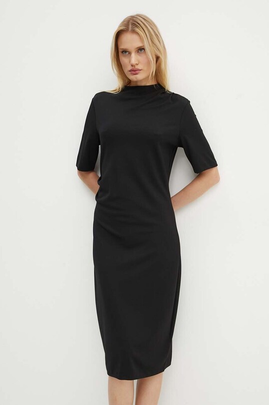 Φόρεμα Bruuns Bazaar LuciliaBBCarol dress με ελαστάν μαύρο BBW4075