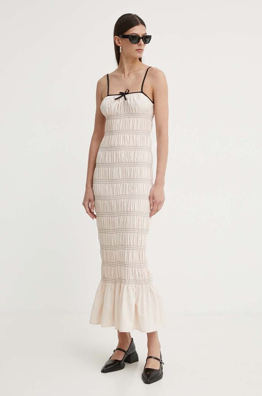 Bavlnené šaty Résumé BeauRS Dress bavlna béžová 121871176