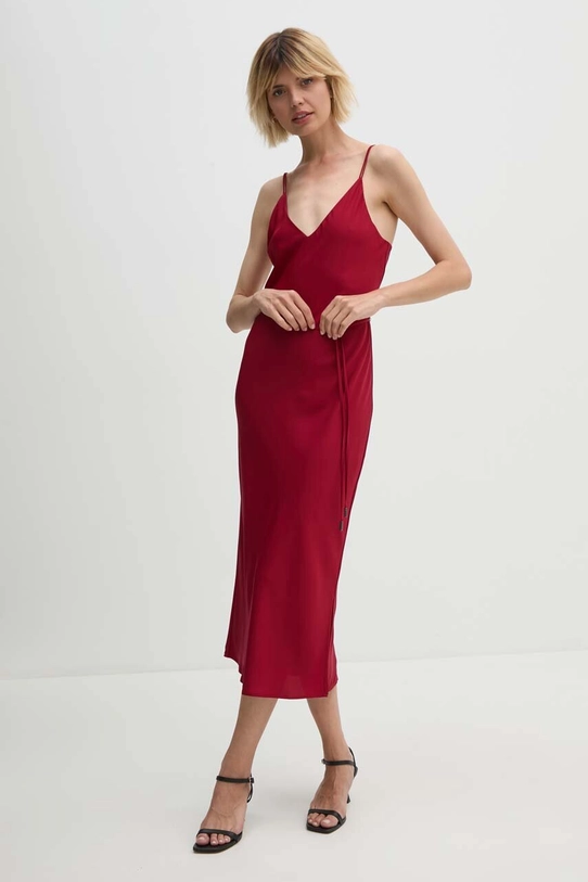 Îmbrăcăminte Calvin Klein rochie K20K207566 burgundia