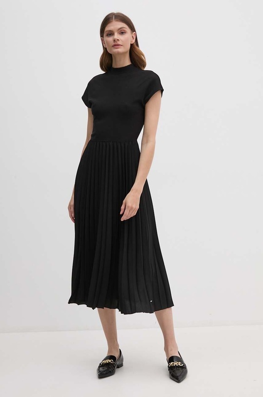Šaty Tommy Hilfiger midi černá WW0WW42020