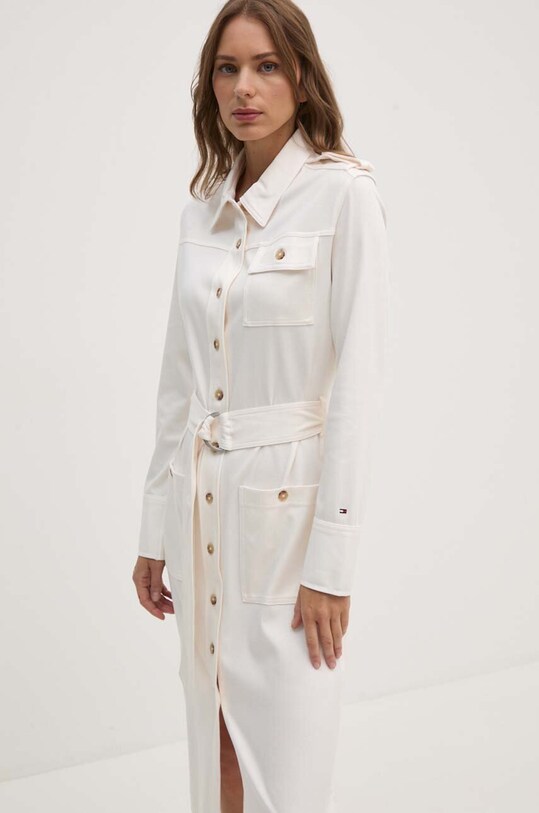 Šaty Tommy Hilfiger béžová WW0WW42269