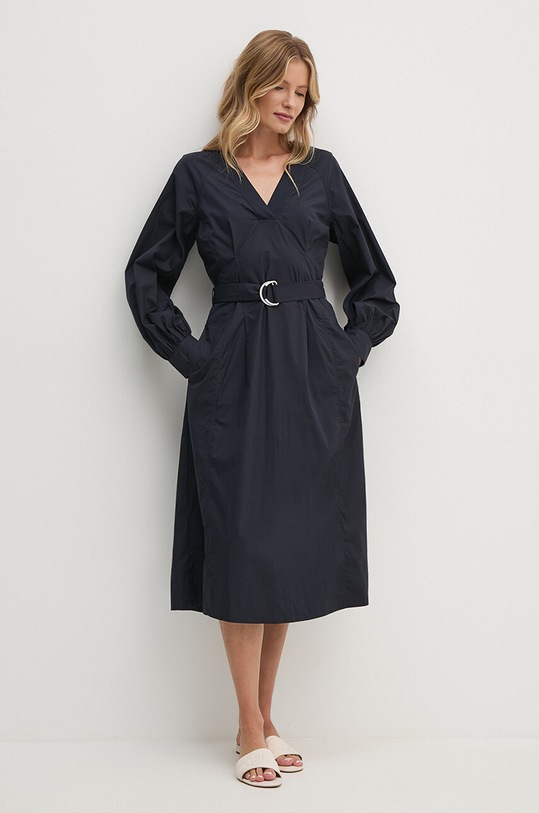 Tommy Hilfiger sukienka bawełniana bawełna granatowy WW0WW42307
