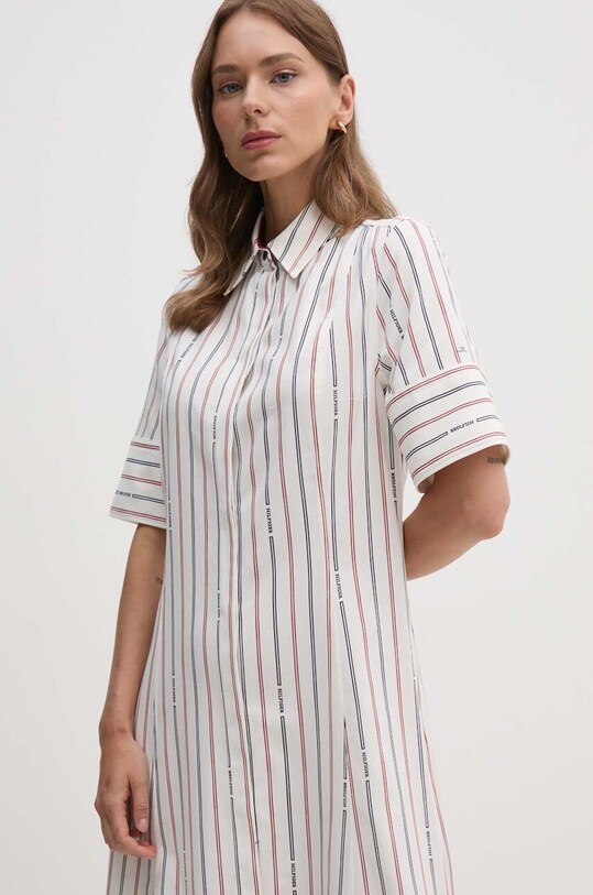 Šaty Tommy Hilfiger WW0WW42317 béžová AW24