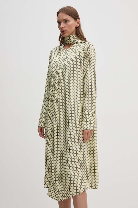 Tommy Hilfiger rochie midi galben WW0WW42318