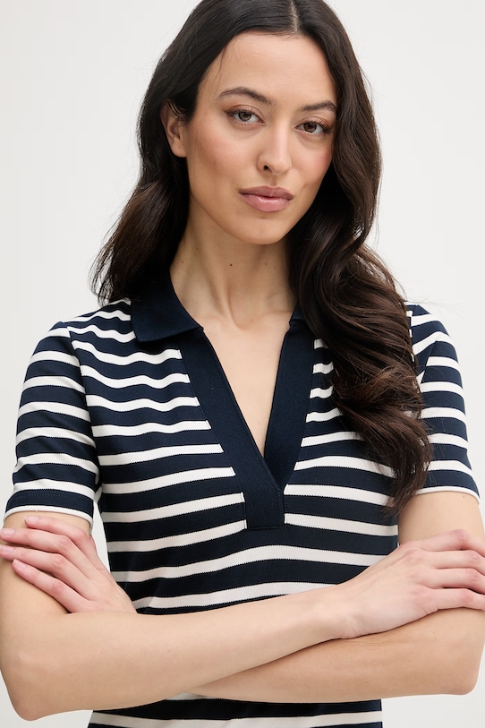 Tommy Hilfiger šaty bavlněné s elastanem WW0WW42567 námořnická modř