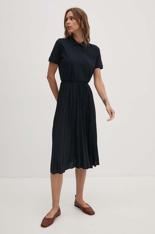 Šaty Tommy Hilfiger mini námořnická modř WW0WW42579