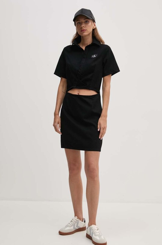 Φόρεμα τζιν Calvin Klein Jeans J20J223666 μαύρο AW24