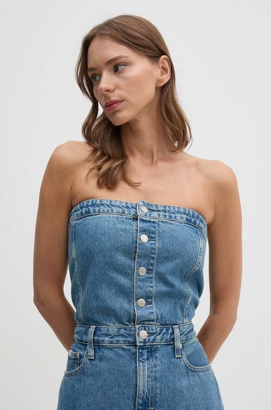 Calvin Klein Jeans sukienka jeansowa J20J223742 niebieski AW24