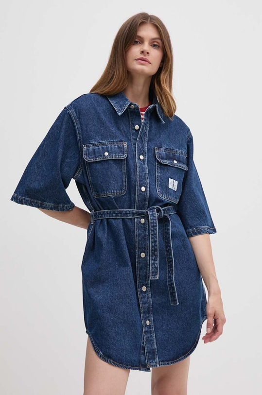 Джинсова сукня Calvin Klein Jeans casual темно-синій J20J224748
