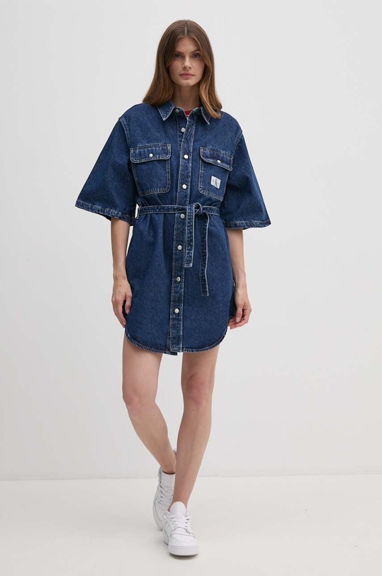 Джинсова сукня Calvin Klein Jeans J20J224748 темно-синій AW24