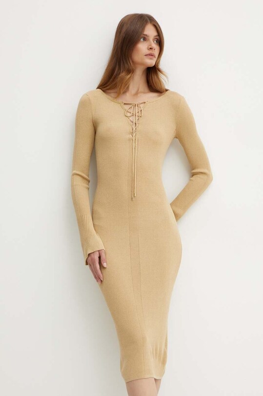 Patrizia Pepe rochie midi bej 8A1331.K1QZA