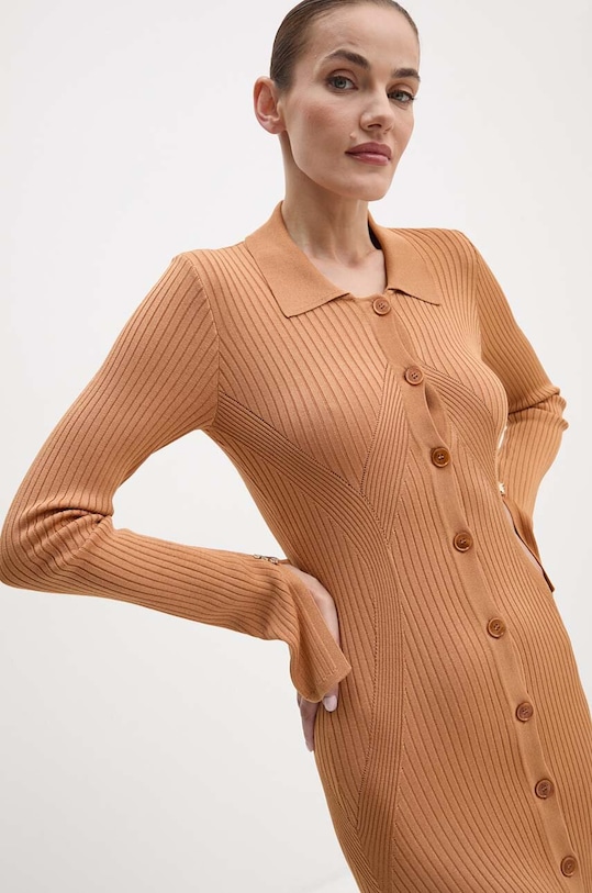 Patrizia Pepe sukienka brązowy 8A1339.K9J5