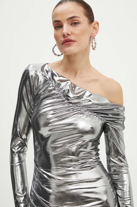 Šaty Patrizia Pepe stříbrná 8A1340.J016