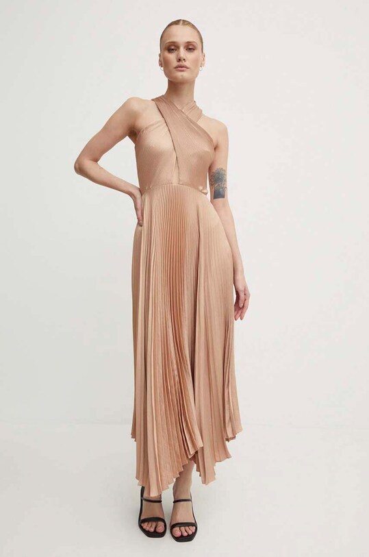 Сукня A.L.C. Athena II 6DRES02386 бежевий AW24