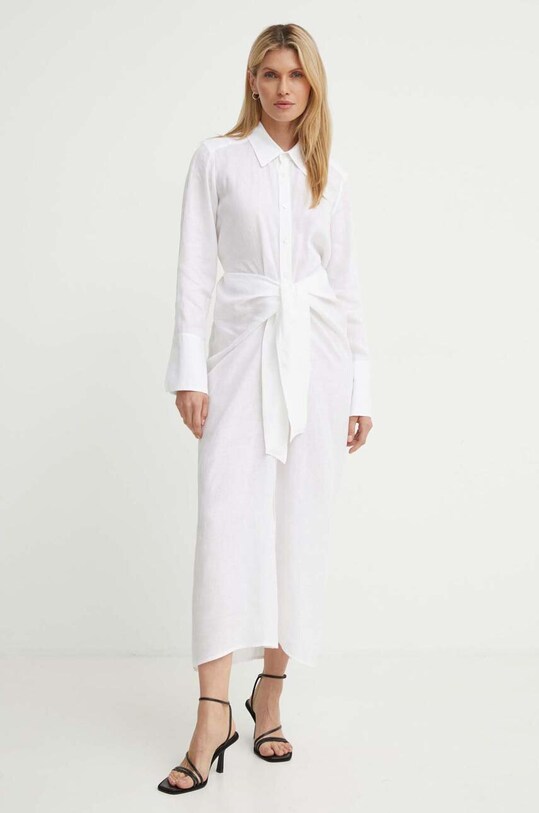 Льняна сукня A.L.C. Carson casual білий 6DRES02429