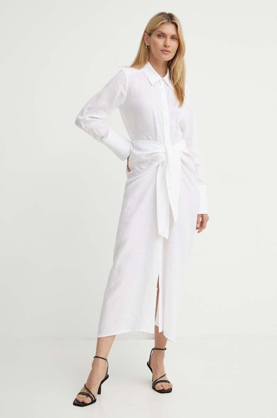 A.L.C. rochie din in Carson 6DRES02429 alb AW24