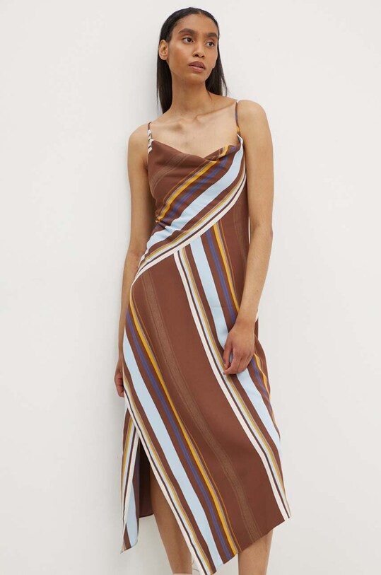 Šaty A.L.C. Lauren 6DRES02381 hnedá AW24
