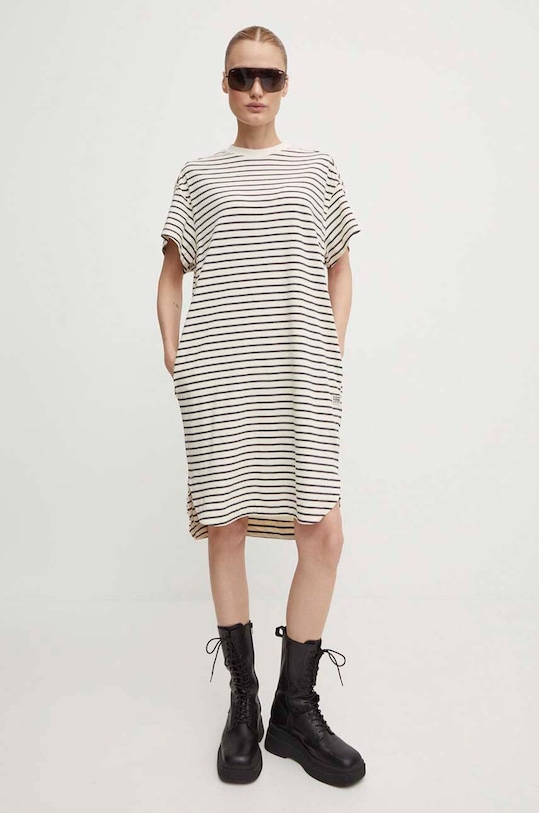 G-Star sukienka bawełniana wzorzyste multicolor D24484.C339