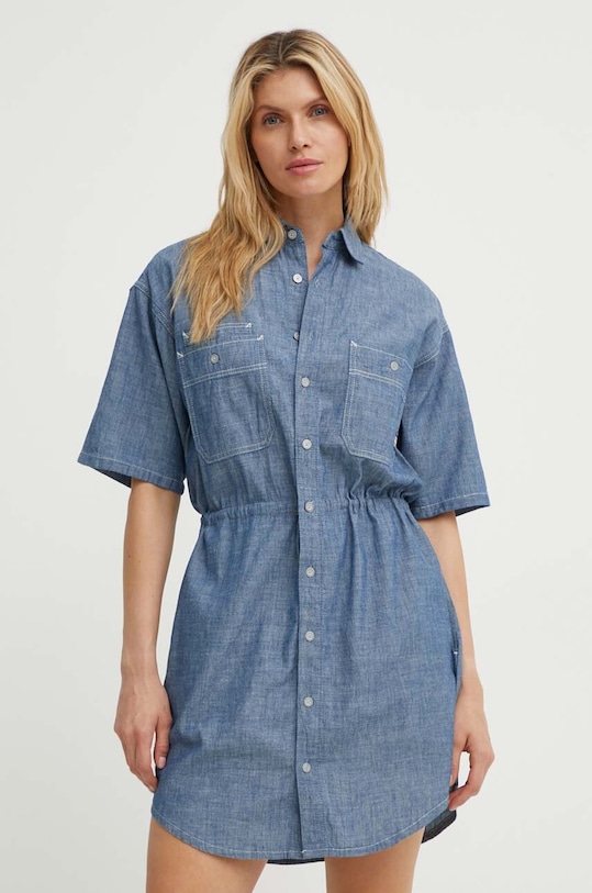 G-Star sukienka jeansowa D24874.D558 niebieski AW24