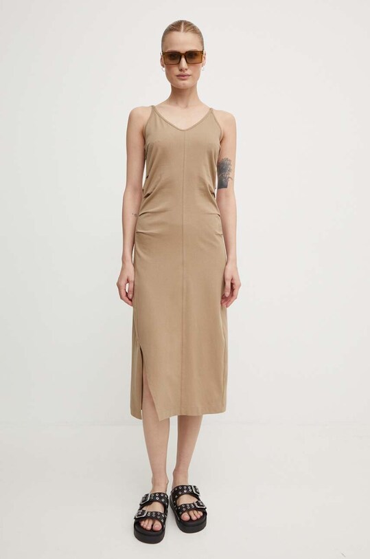 G-Star rochie din bumbac D24573.B771 maro AW24