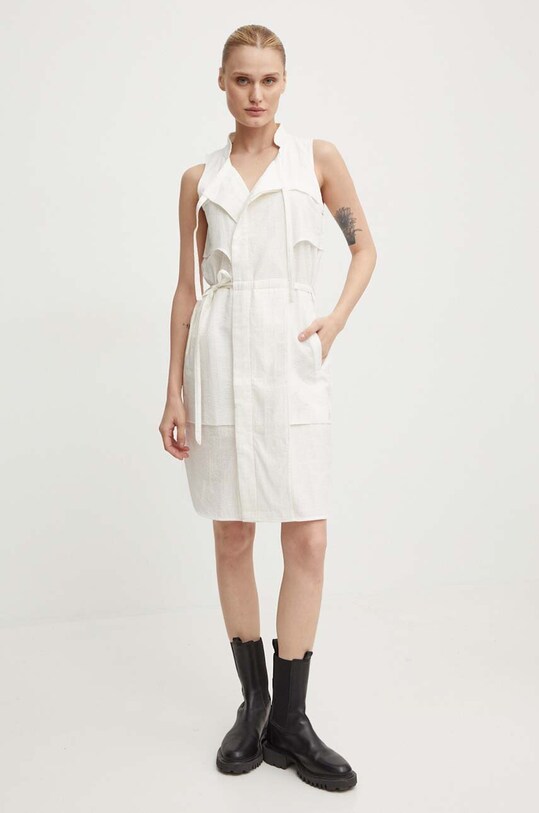 G-Star rochie din bumbac mini bej D24621.D591