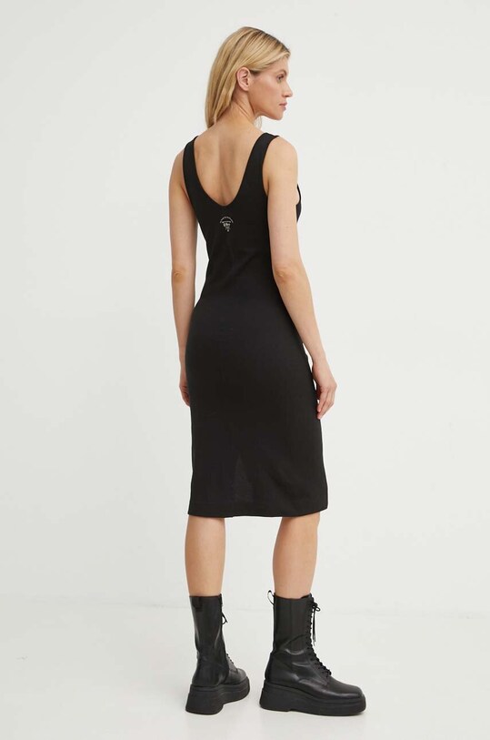 Odzież G-Star Raw sukienka bawełniana D24572.D275 czarny