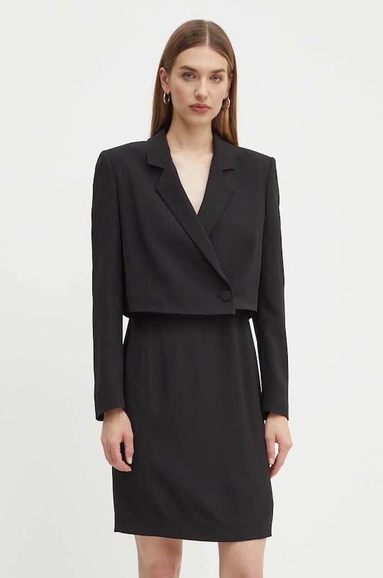 Šaty BOSS látka čierna 50518787