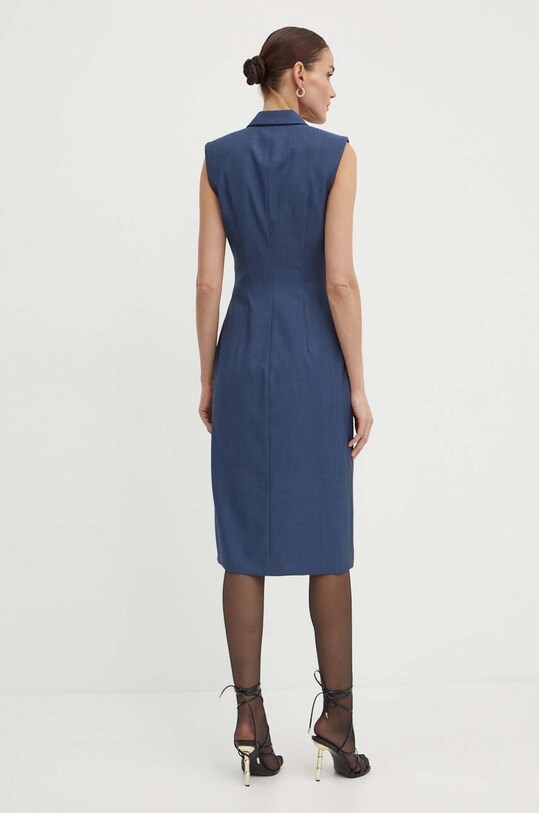 BOSS rochie din lana 50522612 albastru AW24