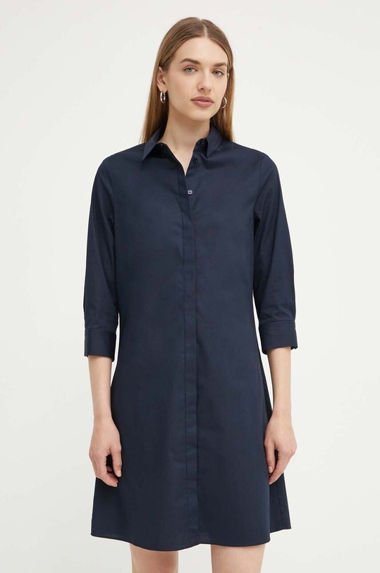 Φόρεμα BOSS με ελαστάν σκούρο μπλε 50522854