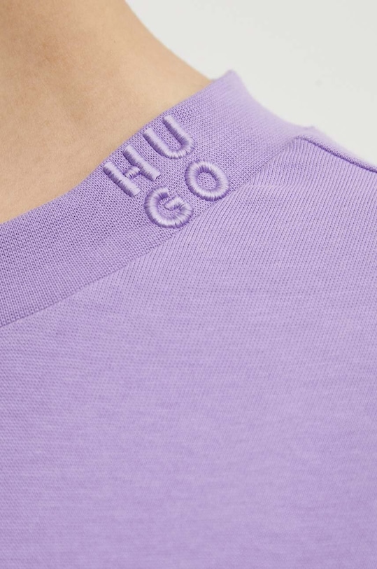 HUGO rochie din bumbac 50521254 violet