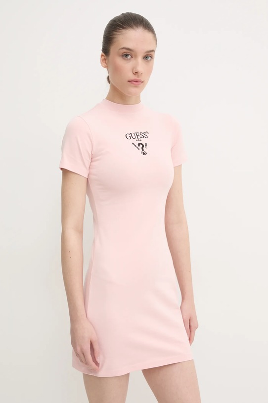 Φόρεμα Guess COLETTE ροζ V4YK02.KCDH1