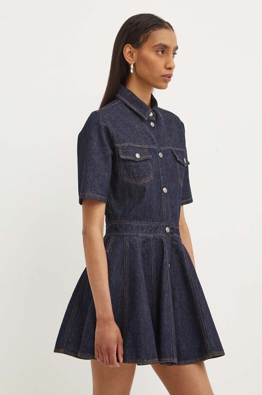 MSGM rochie din denim fixat bleumarin 3741MDA234.247766