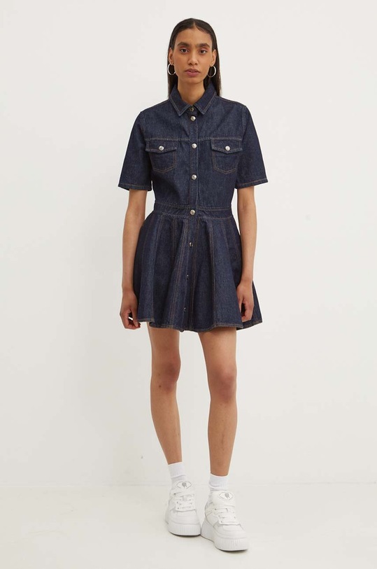 Джинсовое платье MSGM 3741MDA234.247766 тёмно-синий AW24