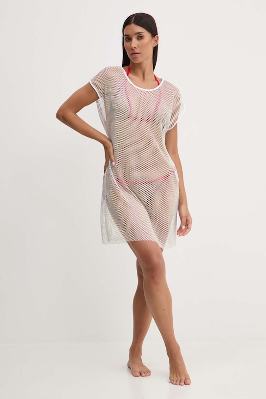 Plážové šaty Guess E4YK01.KCDW0 bílá AW24