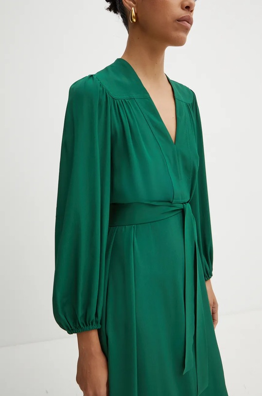 Weekend Max Mara rochie din amestec de matase 2425226021600 verde AW24