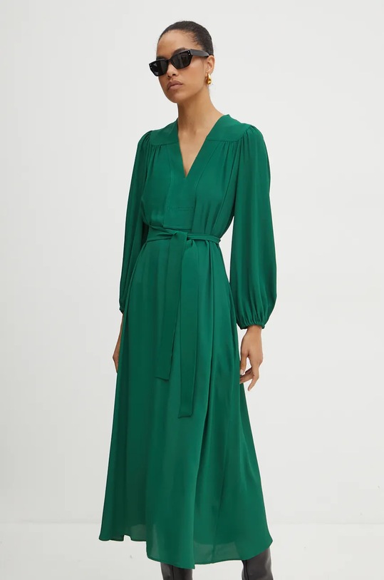 Weekend Max Mara rochie din amestec de matase 2425226021600 verde
