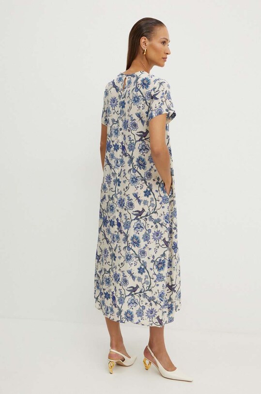 Weekend Max Mara sukienka jedwabna 2425226101600 niebieski AW24
