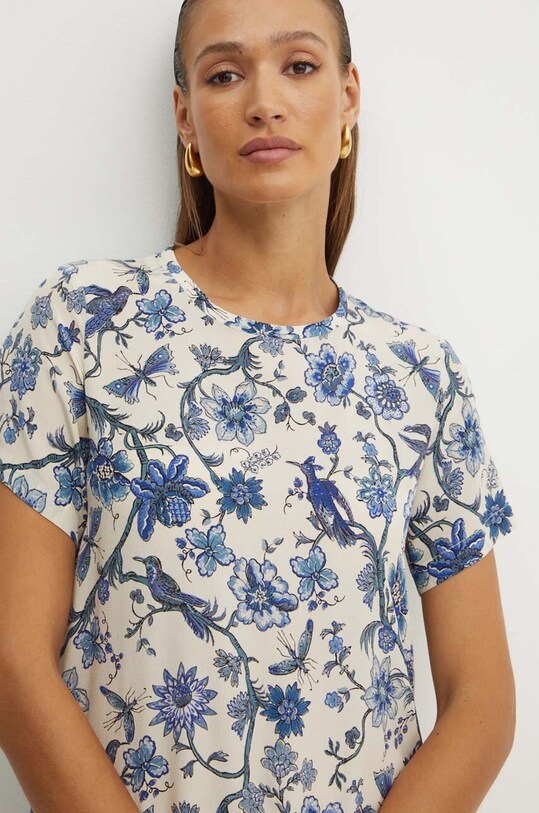 Weekend Max Mara sukienka jedwabna niebieski 2425226101600