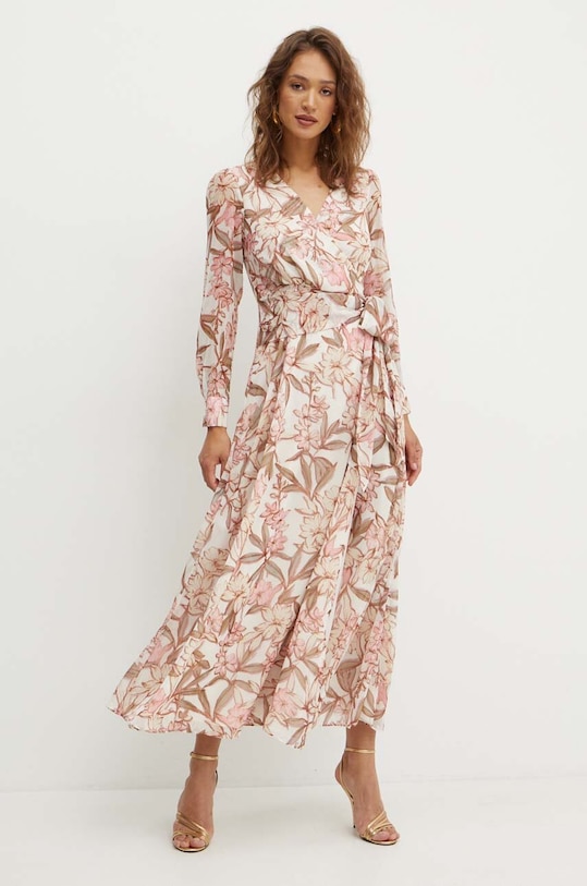 Guess sukienka LAILA casual beżowy W4YK34.WDW82