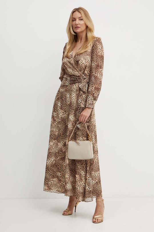 Φόρεμα Guess LAILA καφέ W4YK34.WDW82