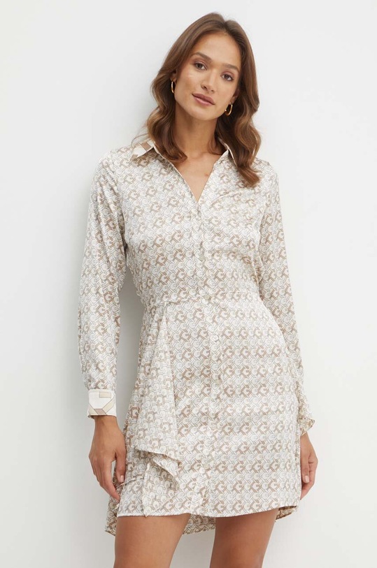 Guess sukienka ALYA casual beżowy W4YK35.WF1T2