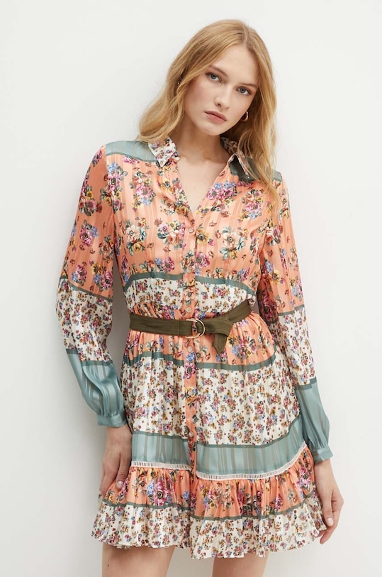 Šaty Guess DANIELLE mini oranžová W4YK39.WEPO2