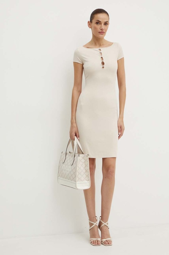 Guess sukienka ELIS W4YK13.KAQL2 beżowy NC24
