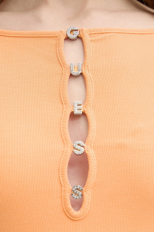 Haljina Guess ELIS narančasta W4YK13.KAQL2