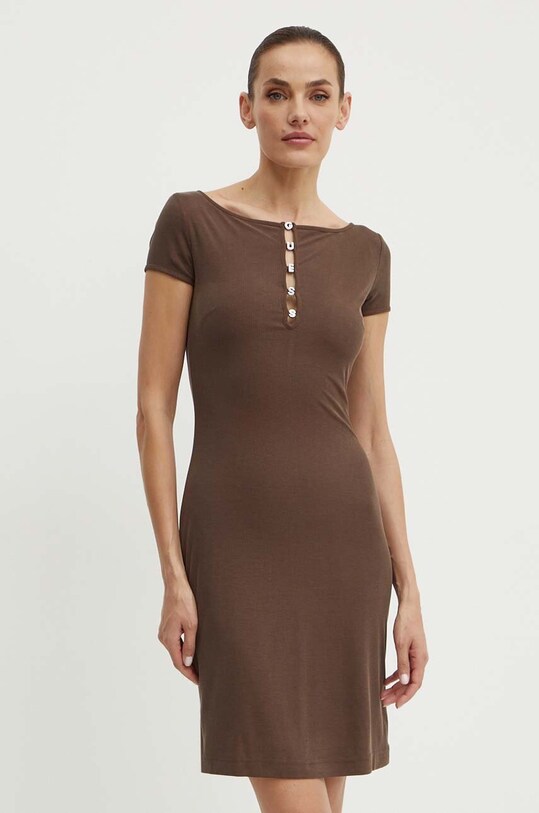 Сукня Guess ELIS короткий коричневий W4YK13.KAQL2