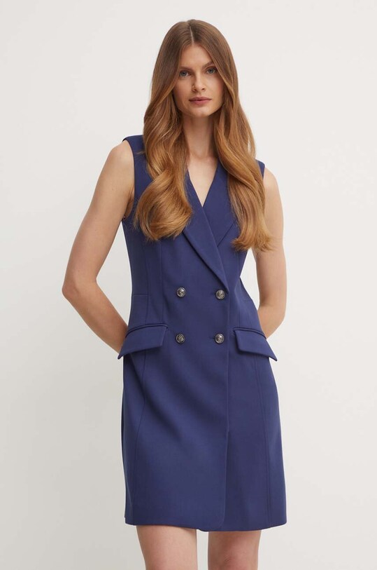 Šaty Guess DONATELLA s elastanom tmavomodrá W4YK25.KBJP2