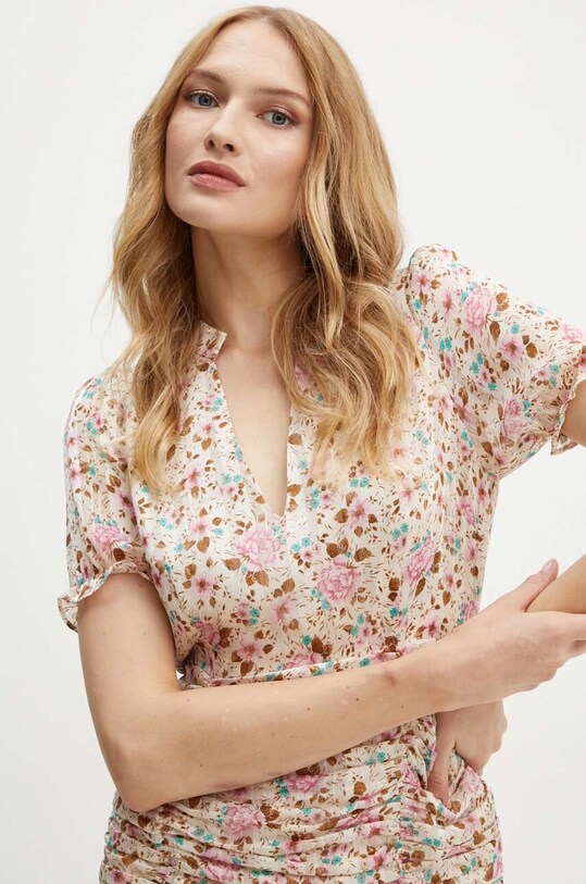 Guess sukienka HELENE beżowy W4YK41.WGBL2
