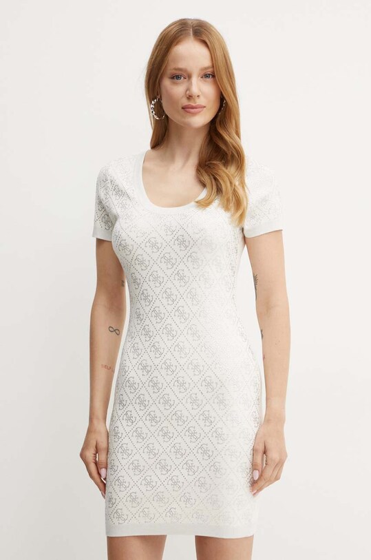 Guess sukienka krótki beżowy W4YK28.Z3FN0