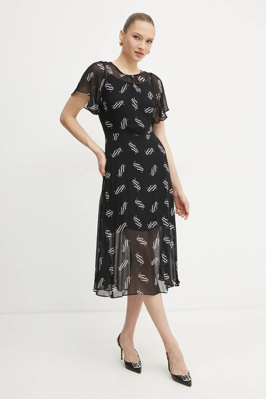 Armani Exchange sukienka midi czarny 6DYA08.YN1VZ
